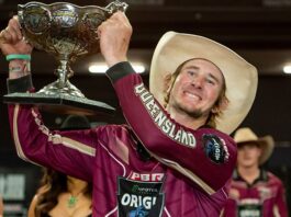 PBR AUSTRALIA REALIZOU COMPETIÇÃO DE EQUIPES ENTRE ESTADOS Campeão de Rodeio Austrália